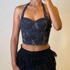 Grey Tie Dye Bustier